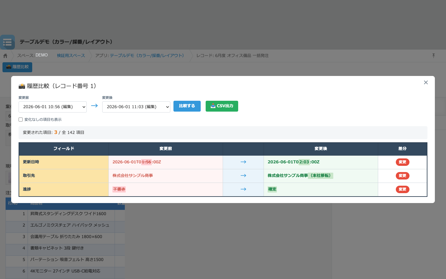 差分を色分け表示